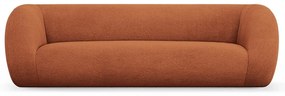 Divano in tessuto bouclé arancione 230 cm Essen - Cosmopolitan Design