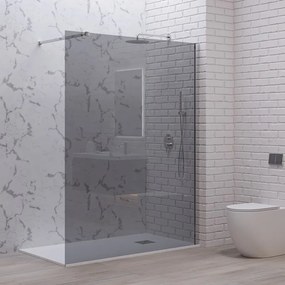 Doccia walkin 140 cm vetro fume profilo cromato | KW1000FC - KAMALU