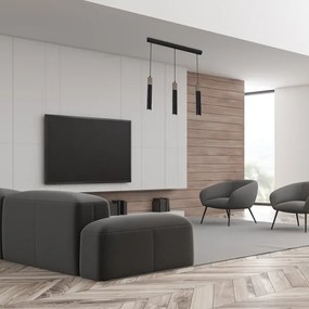 Lampadario su filo SOLO 3xGU10/MR11/40W/230V nero