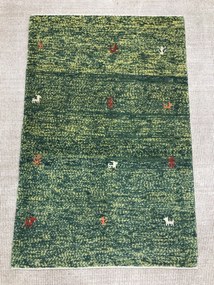 Gabbeh Tappeto persiano 120 x 80 Verde (Iran) Annodato A Mano