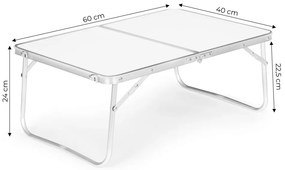 Tavolo pieghevole per catering 60x40 cm bianco
