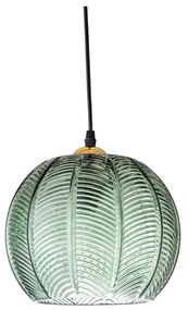 Lampadario a sospensione verde con paralume in vetro ø 22 cm Adar - Bloomingville