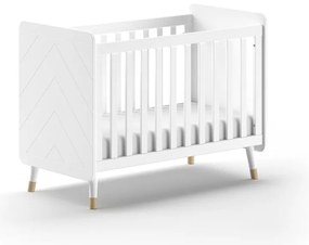 Lettino in legno di pino bianco 60x120 cm BILLY - Vipack