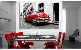 Quadro Cuban Classic Car (Red)