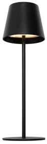 Lampada da tavolo nera con LED dimmerabile e ricaricabile IP54 - Murdock