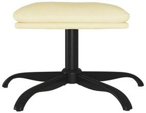 Poggiapiedi crema 60x60x36 cm in similpelle