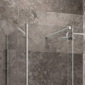 Kamalu - Box doccia 70x120 senza telaio scorrrevole 120 fisso 70 cm | KNM4000W-C