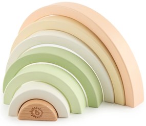 Bieco - Arcobaleno impilabile in legno - coniglietto Fine