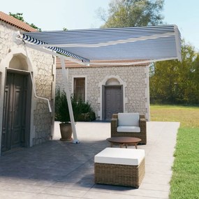 Tenda Retrattile Automatica Con Palo 500x350 Cm Arancio Marrone /