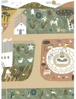 Coordonne Carta da parati panoramica Country Joy - Olive