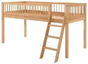 Letto rialzato per bambini in legno di quercia in colore naturale 90x200 cm Forrest - Vipack