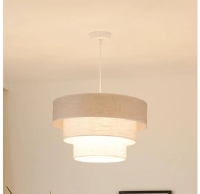 Brilagi - Lampadario a sospensione con filo ALASKA LUNETA 1xE27/15W/230V diametro 45 cm grigio/color crema