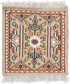 Agra Tappeto orientale 30x30 (Indian) Annodato A Mano