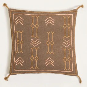 Cuscino Quadrato in Cotone (50x50cm) Guet Marrone Camel - Sklum