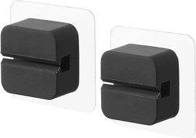 Portaoggetti multifunzione in silicone nero in set da 2 Film Hook - YAMAZAKI