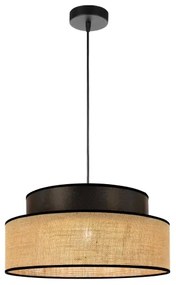 Lampadario a sospensione con filo BOHO 1xE27/60W/230V diametro 40 cm marrone/beige