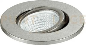 Incasso led polaris nikel tondo 3w 300lm 4000k 6,6x5,7cm