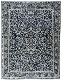 Kashan Tappeto persiano 280 x 370 Blu (Iran) Annodato A Mano