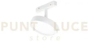 Proiettrore per binario led 3000k 936lm 12w in alluminio bianco