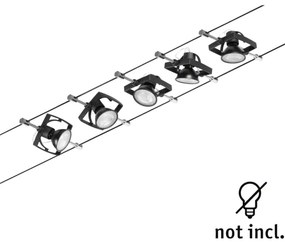 Paulmann 94434 - SET 5xGU5,3/10W Faretto MAC 230V nero