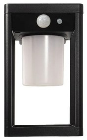 Applique da parete Solare con Sensore Movimento Nera IP54 serie Vimo Colore Bianco Naturale 4.000K