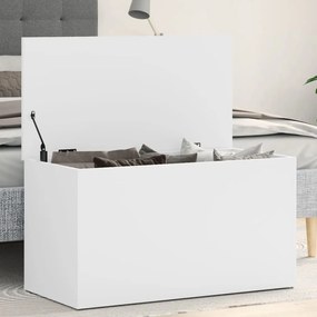 Cassapanca Bianca 84x42x46 Cm İn Legno Ingegnerizzato /