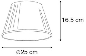 Paralume plissettato bianco 25/16,5 cm