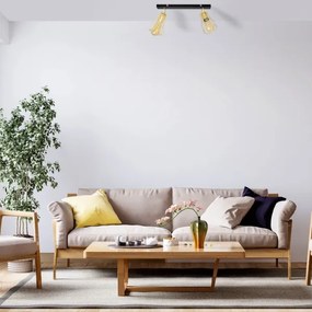 Faretto TUBE 2xE27/15W/230V oro/nero