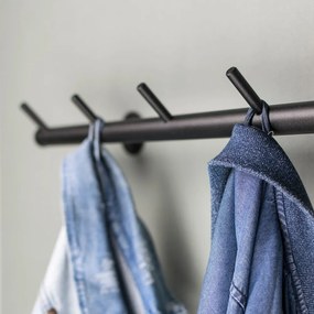 Attaccapanni da parete nero in metallo 55 cm Odin – Spinder Design