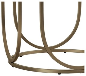 Tavolino da salotto rotondo bianco/dorato con effetto marmo ø 79 cm Gwyneth – CosmoLiving by Cosmopolitan