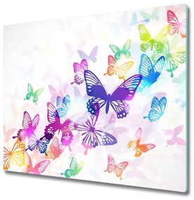 Tagliere in vetro temperato Farfalle colorate 60x52 cm