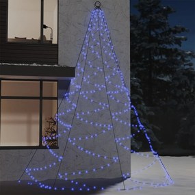 Albero Da Parete Con Gancio Metallico 720 Led Blu 5 M /