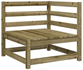 Divano angolare da giardino 70x70x67 cm legno pino impregnato