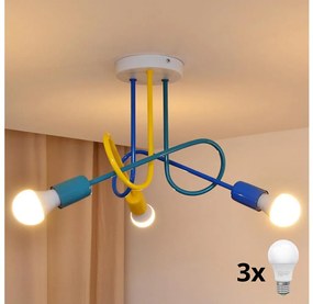 Lampadario LED da soffitto per bambini OXFORD 3xE27/15W/230V