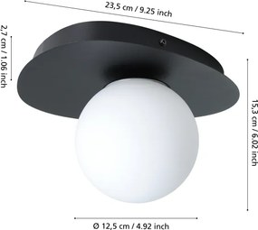 Eglo 902091 - Lampada da parete LED per bagno CASTROVIDO 1xG9/4,2W/230V IP44 nera