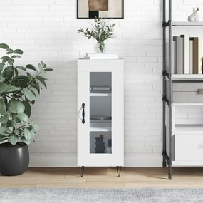 Credenza Bianco Lucido 34,5x34x90 Cm İn Legno Multistrato /