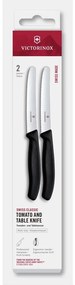Victorinox - Set di coltelli da cucina per verdure SWISS CLASSIC 11 cm, 2 pezzi, nero