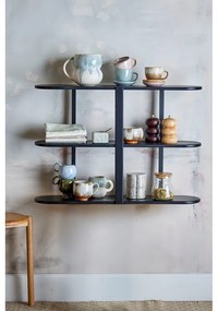 Mensola nera con ripiani multipli 80 cm Vicente – Bloomingville