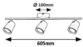Rabalux 5047 - Luce Spot a LED SOLANGE 3xLED/6W/230V