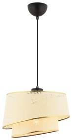 Lampadario a cavo BARETTE 1xE27/60W/230V crema/oro
