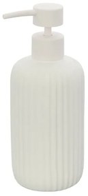 Dispenser sapone bianco in ceramica soft touch capienza 330 ml Spring