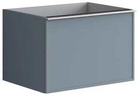Mobile da bagno sotto lavabo Pixel frame indaco laccato L 60 x H 40 x P 45.5 cm 2 cassetti, lavabo non incluso