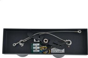 Plafoniera moderna nera con 2 luci LED dimmerabili - Tate