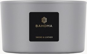 Candela profumata a 3 stoppini Smoke & Leather (giglio, fiori di tiglio)