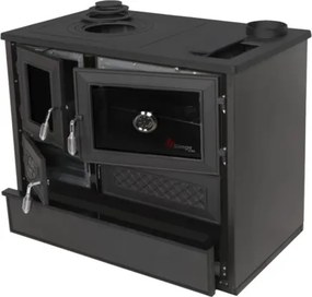 Cucina A Legna In Acciaio E Ghisa Leonora Nera 9 kW 4 Stelle