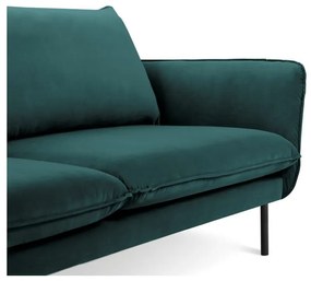 Divano in velluto verde petrolio, 200 cm Vienna - Cosmopolitan Design