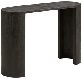 Tavolo consolle marrone scuro con effetto rovere 38x114 cm Bibione – House Nordic