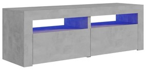 Mobile porta tv con luci led grigio cemento 120x35x40 cm