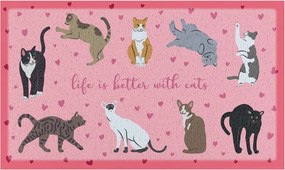 Zerbino 40x70 cm Life Is Better With Cats – Artsy Doormats