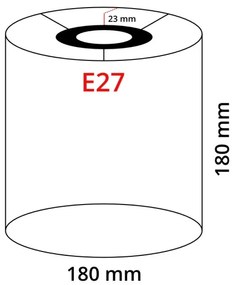 Eglo 32495 - Paralume universale TUNJA E27 diametro 18 cm grigio